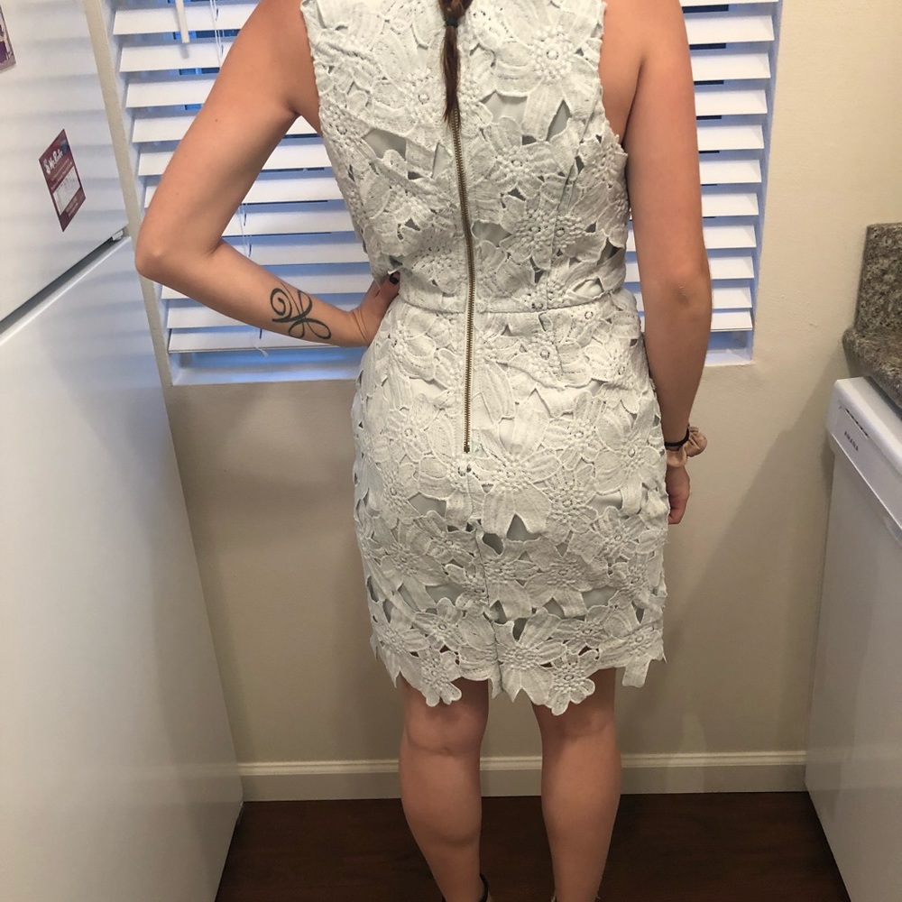 Light turquoise lace dress